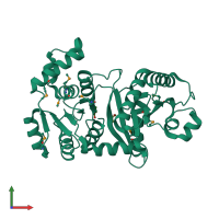 PDB entry 1vmi coloured by chain, front view.