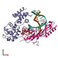 PDB 1vol coloured by chain and viewed from the front.