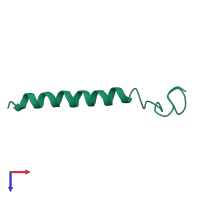 PDB entry 1vpc coloured by chain, top view.