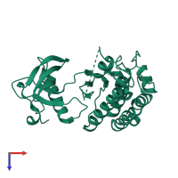 Vascular endothelial growth factor receptor 2 in PDB entry 1vr2, assembly 1, top view.