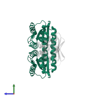 PTS system mannose-specific EIIAB component in PDB entry 1vrc, assembly 1, side view.