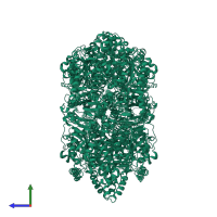 Propionyl-CoA carboxylase, beta subunit in PDB entry 1vrg, assembly 1, side view.