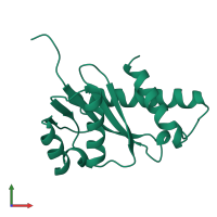PDB entry 1vsk coloured by chain, front view.