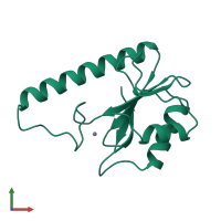 PDB entry 1vsr coloured by chain, front view.