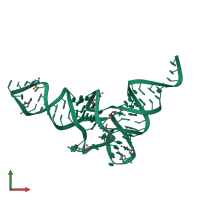 PDB entry 1vtq coloured by chain, front view.