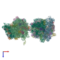 PDB entry 1vy5 coloured by chain, top view.