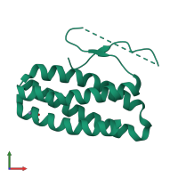 PDB entry 1vyk coloured by chain, front view.