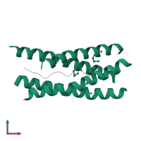 Acetylcholinesterase in PDB entry 1vzj, assembly 1, front view.