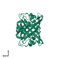 Steroid Delta-isomerase in PDB entry 1w00, assembly 1, side view.