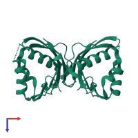 Steroid Delta-isomerase in PDB entry 1w00, assembly 1, top view.