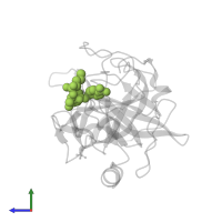 N-(BUTYLSULFONYL)-D-SERYL-N-{4-[AMINO(IMINO)METHYL]BENZYL}-L-ALANINAMIDE in PDB entry 1w0z, assembly 1, side view.