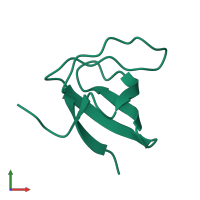 Monomeric assembly 1 of PDB entry 1w1f coloured by chemically distinct molecules, front view.