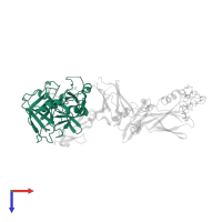 Factor VII heavy chain in PDB entry 1w2k, assembly 1, top view.