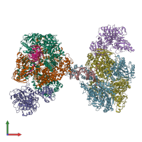 PDB entry 1w36 coloured by chain, front view.