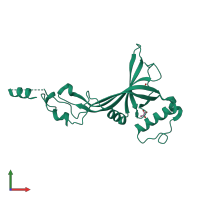 PDB entry 1w3o coloured by chain, front view.