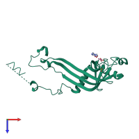 PDB entry 1w3r coloured by chain, top view.
