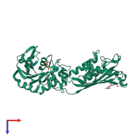 PDB entry 1w55 coloured by chain, top view.