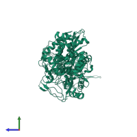 Unconventional myosin-Va in PDB entry 1w8j, assembly 1, side view.