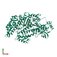 PDB entry 1w9k coloured by chain, front view.