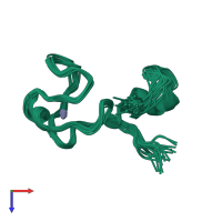 PDB entry 1wd2 coloured by chain, ensemble of 20 models, top view.