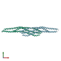 PDB entry 1wdz coloured by chain, front view.