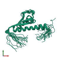 PDB entry 1we8 coloured by chain, ensemble of 20 models, front view.