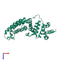 PDB entry 1wer coloured by chain, top view.