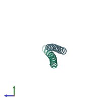 PDB entry 1wfb coloured by chain, side view.