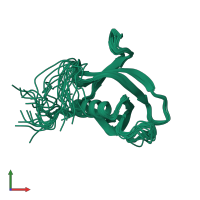 PDB entry 1wgq coloured by chain, ensemble of 20 models, front view.