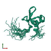 PDB entry 1wh2 coloured by chain, ensemble of 20 models, front view.
