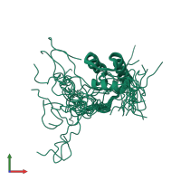 PDB entry 1wh5 coloured by chain, ensemble of 20 models, front view.