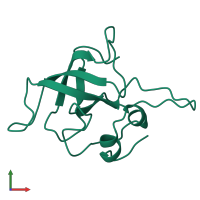 PDB entry 1whi coloured by chain, front view.