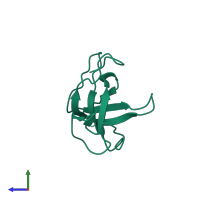 Ubiquitin carboxyl-terminal hydrolase CYLD in PDB entry 1whl, assembly 1, side view.