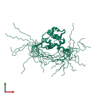 PDB entry 1wir coloured by chain, ensemble of 20 models, front view.