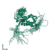 PDB entry 1wj5 coloured by chain, ensemble of 20 models, front view.