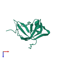 ASCH domain-containing protein in PDB entry 1wk2, assembly 1, top view.