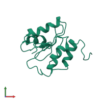 Monomeric assembly 1 of PDB entry 1wmj coloured by chemically distinct molecules, front view.
