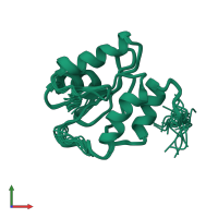 PDB entry 1wmj coloured by chain, ensemble of 20 models, front view.