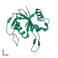 PDB entry 1wmm coloured by chain, front view.