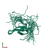 PDB entry 1wmv coloured by chain, ensemble of 20 models, front view.