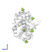 SULFATE ION in PDB entry 1wq5, assembly 2, side view.