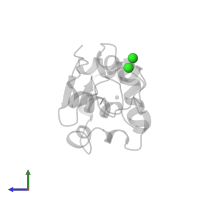 CHLORIDE ION in PDB entry 1wqm, assembly 1, side view.