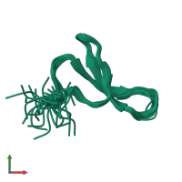 PDB entry 1wr3 coloured by chain, ensemble of 20 models, front view.