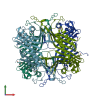 PDB entry 1ws3 coloured by chain, front view.