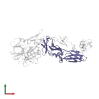Tissue factor in PDB entry 1wss, assembly 1, front view.