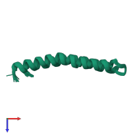 PDB entry 1wu0 coloured by chain, ensemble of 30 models, top view.