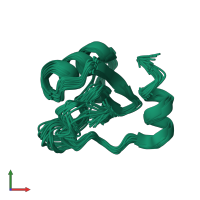 PDB entry 1wwn coloured by chain, ensemble of 20 models, front view.