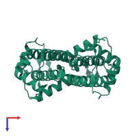 DUF1931 family protein in PDB entry 1wws, assembly 2, top view.