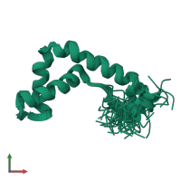 PDB entry 1wxl coloured by chain, ensemble of 30 models, front view.