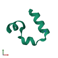PDB entry 1wy3 coloured by chain, front view.